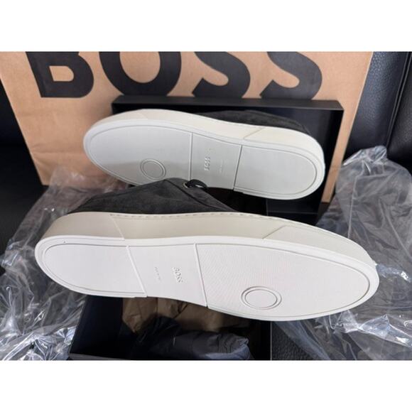 BRAND NEW BOSS Gary Tenn Low-Top Laced Trainers GREY SIZE 12 MSRP $599 main image 2